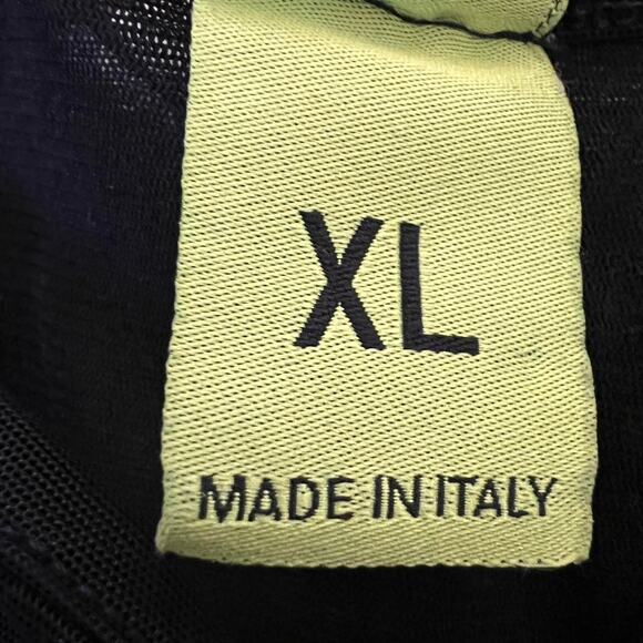 Save the Queen Italy Black Mesh Ruched Dress Beaded Front Detail Made in Italy - Picture 7 of 7